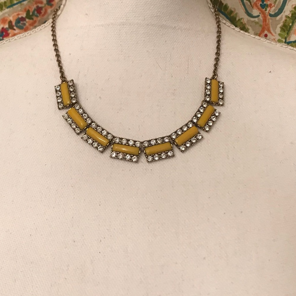 Jcrew yellow statement necklace